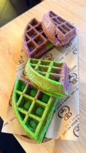 pandan & ube waffle