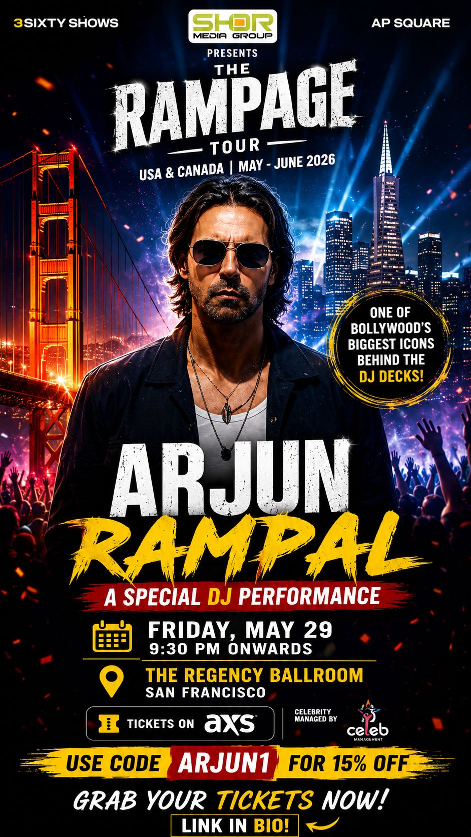 Arjun Rampal live in San Francisco
